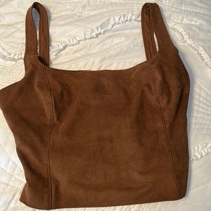 A&F Suede crop tank